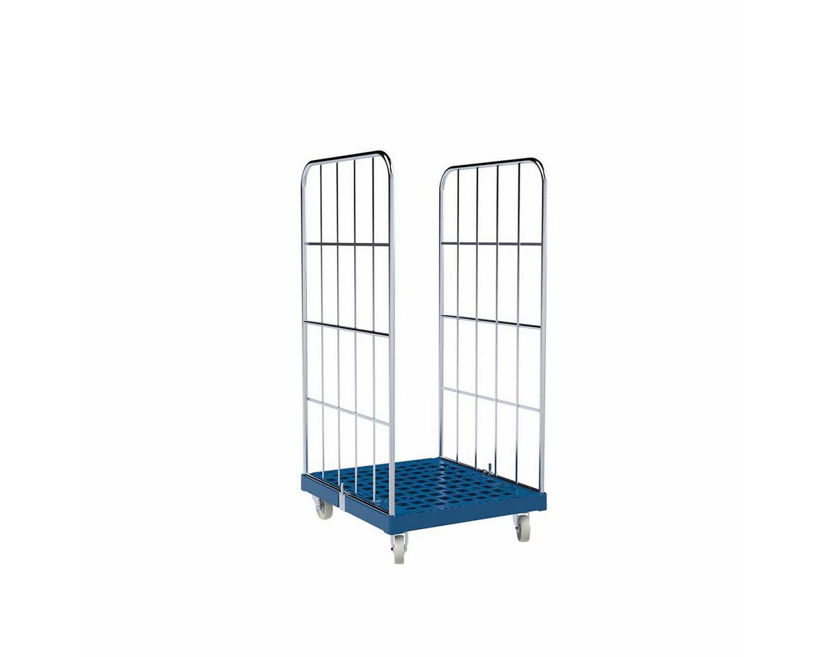 OSWALD Transportgeräte Transportwagen Rollbehälter 2-seitig 724 x 815 x 1.530 mm 500 kg Rollplatte Recycling, (RW10056), Rollplatte aus Kunststoff, Nutzhöhe 1.340 mm von OSWALD Transportgeräte