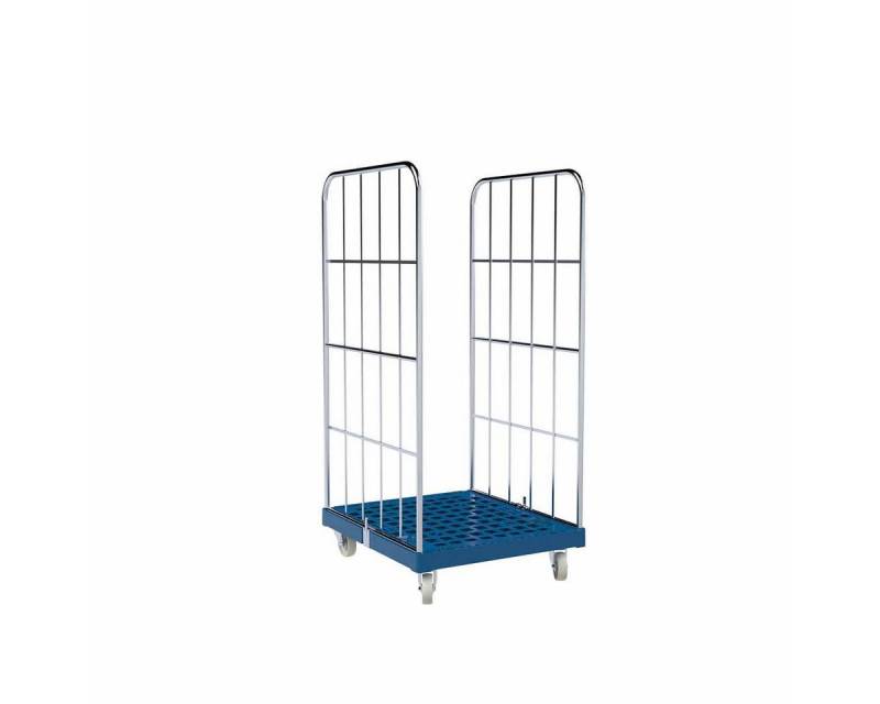 OSWALD Transportgeräte Transportwagen Rollbehälter 2-seitig 724 x 815 x 1.530 mm 500 kg Rollplatte Recycling, (RW10056), Rollplatte aus Kunststoff, Nutzhöhe 1.340 mm von OSWALD Transportgeräte