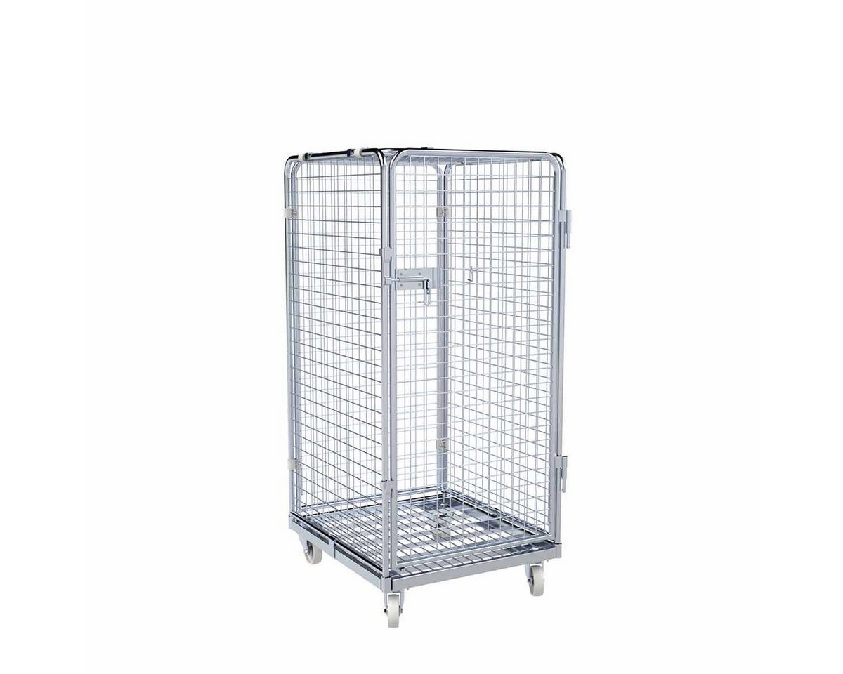 OSWALD Transportgeräte Transportwagen Rollbehälter mittel 5-seitig 724 x 815 x 1.550 mm 500 kg Platte Metall, (RW10389), Metall-Rollplatte, Diebstahlschutz, Nutzhöhe 1.325 mm von OSWALD Transportgeräte