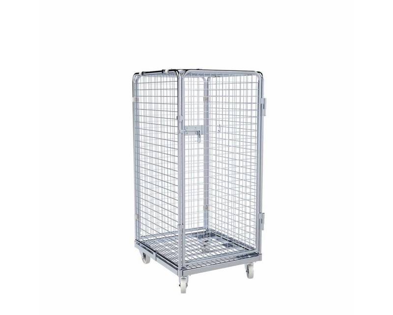 OSWALD Transportgeräte Transportwagen Rollbehälter mittel 5-seitig 724 x 815 x 1.550 mm 500 kg Platte Metall, (RW10389), Metall-Rollplatte, Diebstahlschutz, Nutzhöhe 1.325 mm von OSWALD Transportgeräte