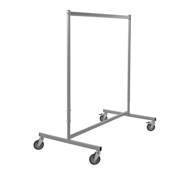 OSWALD Transportgeräte Transportwagen Rollgarderobe Kleiderständer, höhenverstellbar 1.180 x 710 x 1.820 mm, höhenverstellbar von OSWALD Transportgeräte