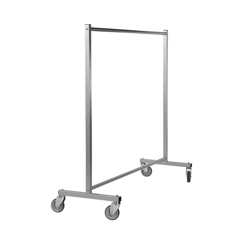 OSWALD Transportgeräte Transportwagen Rollgarderobe Kleiderständer Feststeller 1700 x 600 x 1690 mm, 150 kg, (NK113700B), Pulverlackierte Ausführung, Stabile Rohrkonstruktion von OSWALD Transportgeräte