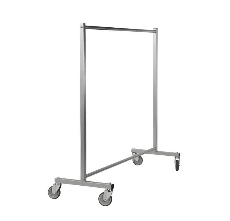 OSWALD Transportgeräte Transportwagen Rollgarderobe Kleiderständer Feststeller 1700 x 600 x 1690 mm, 150 kg, (NK113700B), Pulverlackierte Ausführung, Stabile Rohrkonstruktion von OSWALD Transportgeräte