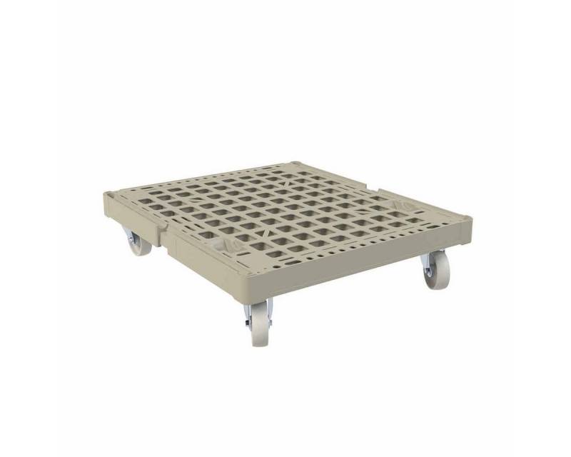OSWALD Transportgeräte Transportwagen Rollplatte Kunststoff, 724 x 815 x 190 mm, 500 kg, Kieselgrau, (RW10014), Kunststoffboden aus hochwertigem HDPE-Material von OSWALD Transportgeräte