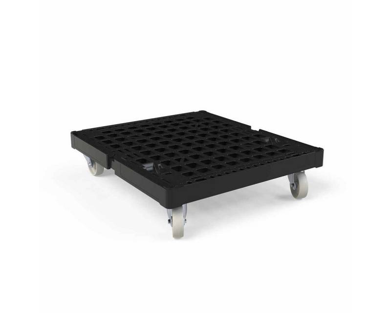 OSWALD Transportgeräte Transportwagen Rollplatte Kunststoff, 724 x 815 x 190 mm, 500 kg, Recycling Schwarz, (RW10016), Kunststoffboden aus hochwertigem HDPE-Material, Recycling Schwarz von OSWALD Transportgeräte