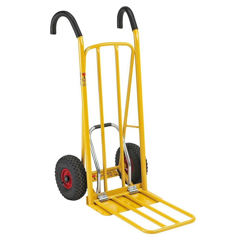 OSWALD Transportgeräte Transportwagen Sackkarre 250 kg, klappbarer Ladebügel, Trittmechanismus, Softgriff, Trittmechanismus, Softgriff von OSWALD Transportgeräte