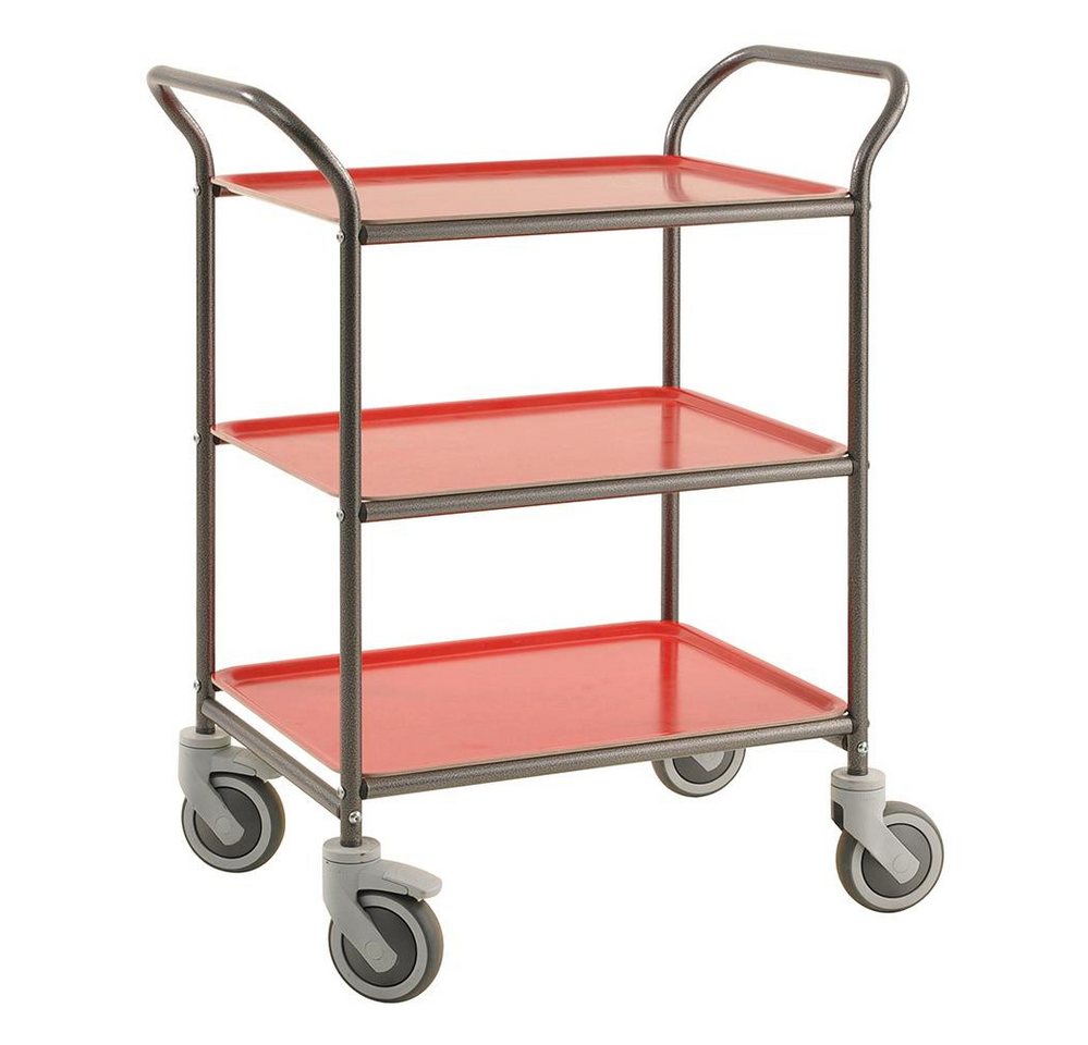 OSWALD Transportgeräte Transportwagen Servierwagen Tablettwagen 770 x 495 mm - 150 kg - anthrazit/rot, (NK1620-AR), Pulverlackiert mit 3 abnehmbaren Tabletts OSWALD Transportgeräte Transportwagen Servierwagen Tablettwagen 770 x 495 mm - 150 kg - anthrazit/rot, (NK1620-AR), Pulverlackiert mit 3 abnehmbaren Tabletts von OSWALD Transportgeräte