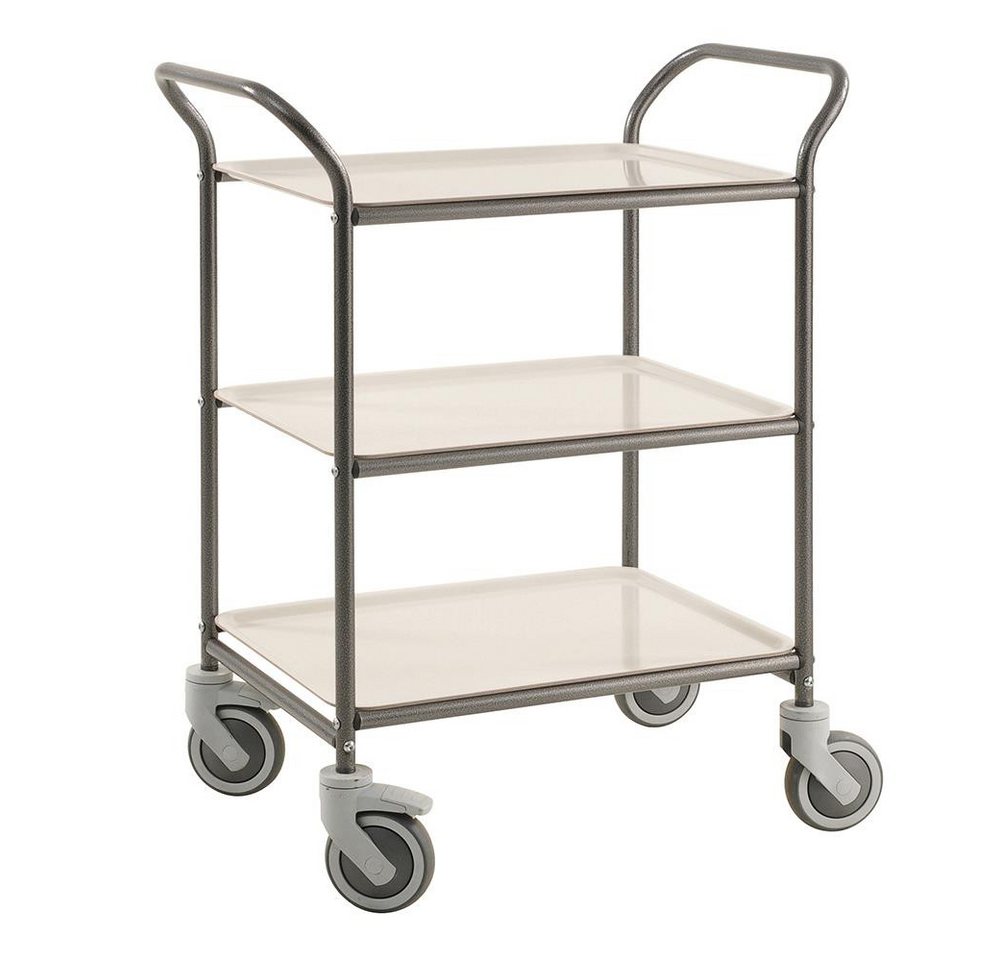 OSWALD Transportgeräte Transportwagen Servierwagen Tablettwagen 770 x 495 mm - 150 kg - anthrazit/weiß, (NK1620-AV), Pulverlackiert mit 3 abnehmbaren Tabletts OSWALD Transportgeräte Transportwagen Servierwagen Tablettwagen 770 x 495 mm - 150 kg - anthrazit/weiß, (NK1620-AV), Pulverlackiert mit 3 abnehmbaren Tabletts von OSWALD Transportgeräte