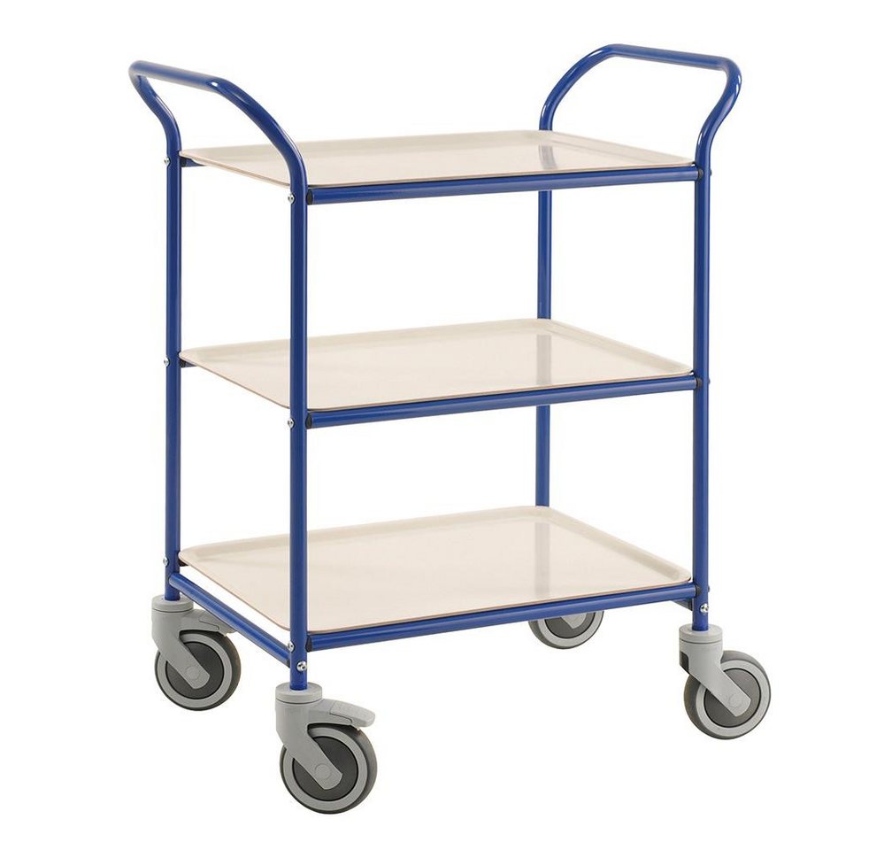 OSWALD Transportgeräte Transportwagen Servierwagen Tablettwagen 770 x 495 mm - 150 kg - blau/weiß, (NK1620-BV), Pulverlackiert mit 3 abnehmbaren Tabletts OSWALD Transportgeräte Transportwagen Servierwagen Tablettwagen 770 x 495 mm - 150 kg - blau/weiß, (NK1620-BV), Pulverlackiert mit 3 abnehmbaren Tabletts von OSWALD Transportgeräte