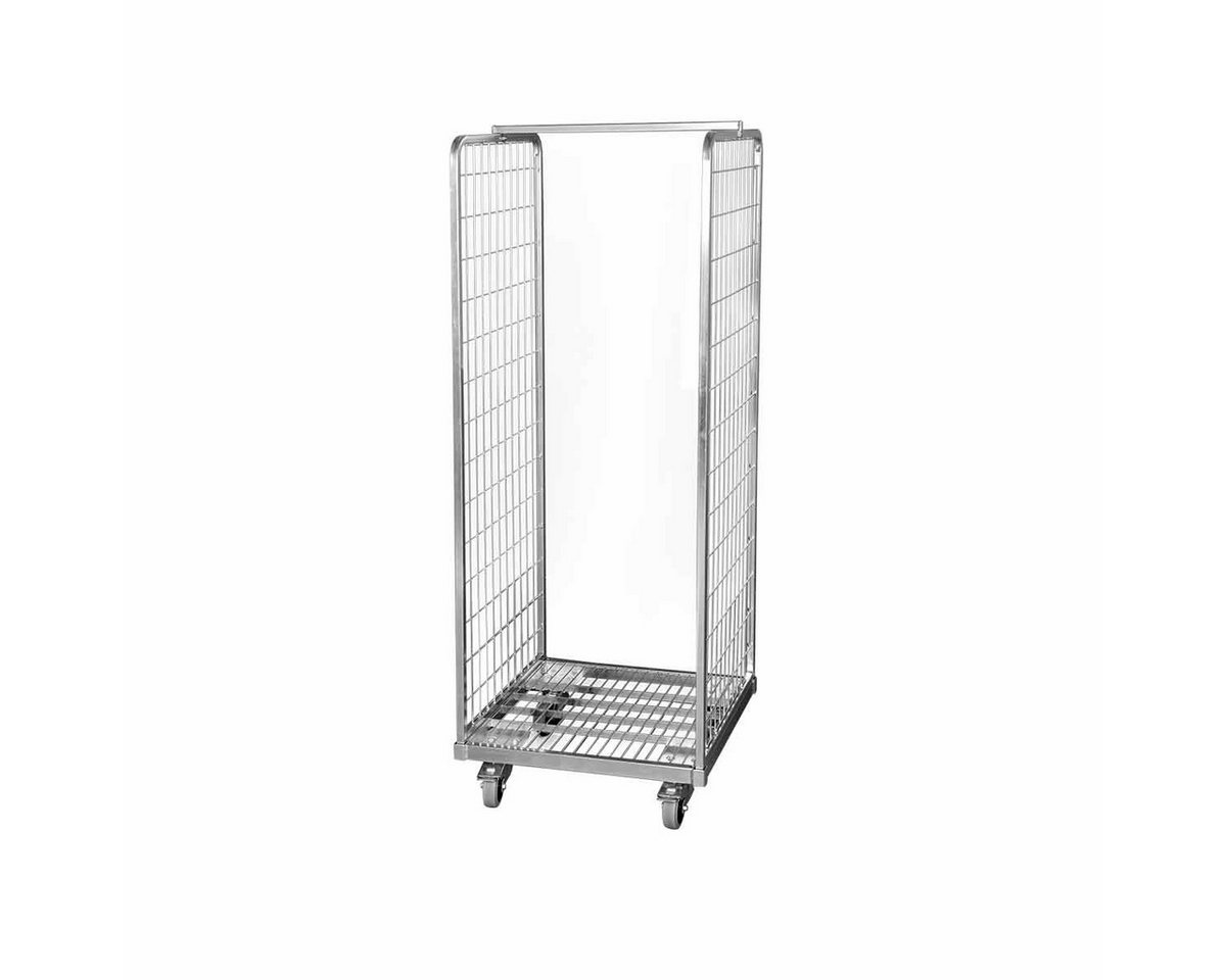 OSWALD Transportgeräte Transportwagen Stahlrollbehälter 600, 610 x 610 x 1.675 mm, 2-seitig, 500 kg, (RW11020), Rollplatte Metall, Nutzhöhe 1.490 mm, Rollen Polypropylen von OSWALD Transportgeräte