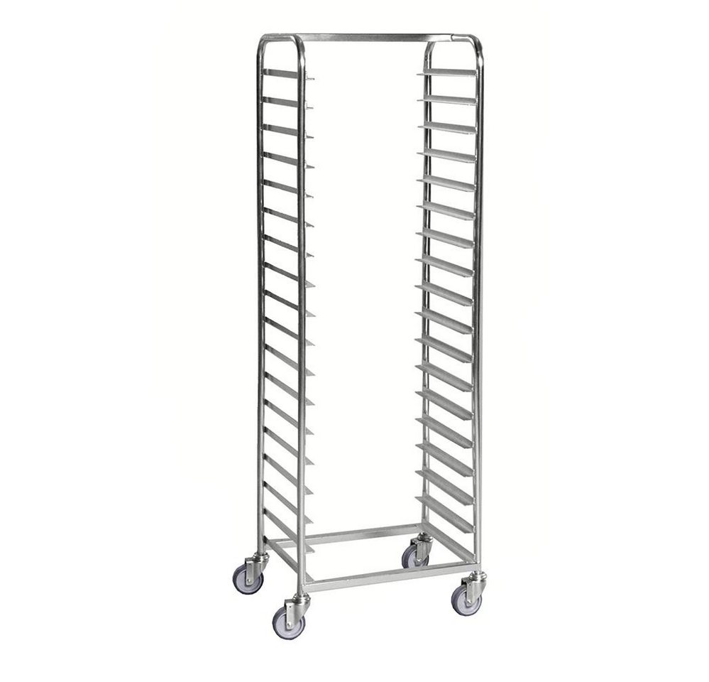 OSWALD Transportgeräte Transportwagen Tablettwagen für 18 Tabletts 600 x 440 x 1.880 mm, 150 kg - verzinkt, (NK160B) von OSWALD Transportgeräte