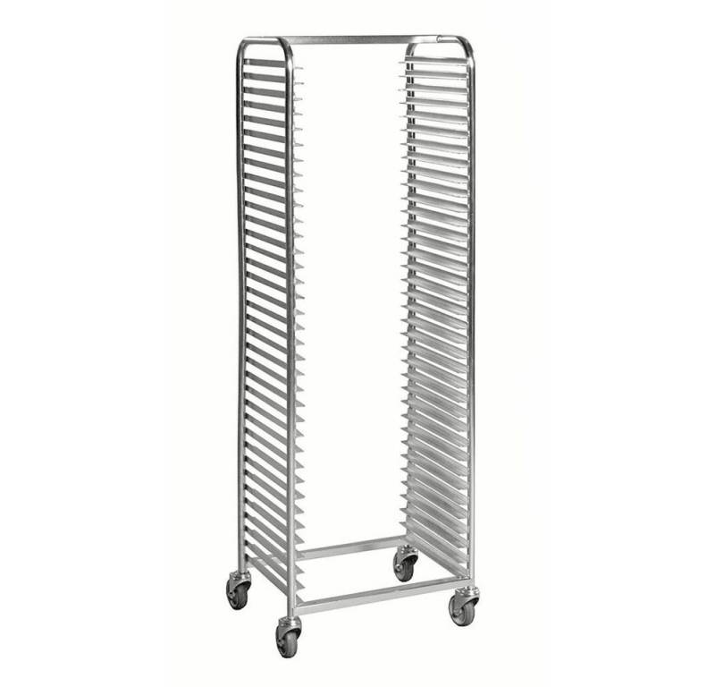 OSWALD Transportgeräte Transportwagen Tablettwagen für 36 Tabletts 600 x 440 x 1.880 mm, 150 kg - verzinkt, (NK161B), Elekrolytisch verzinkt von OSWALD Transportgeräte