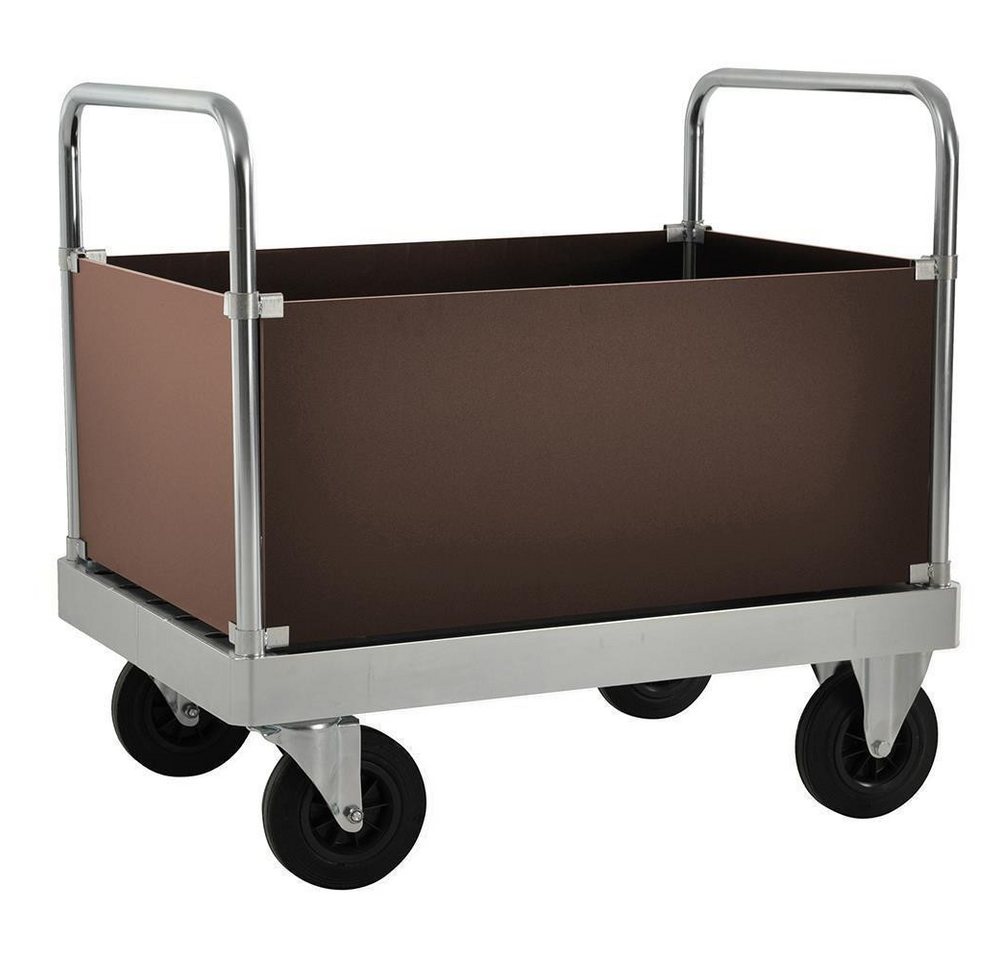 OSWALD Transportgeräte Transportwagen Vierwandwagen Kofferwagen 1.200 x 800 x 960 mm, 800 kg - verzinkt von OSWALD Transportgeräte