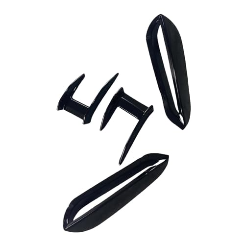 OTBEHUWJ Frontspoiler Schwarz Glänzende Frontstoßstangen-Seitenspoiler-Splitter-Entlüftungsabdeckungsleisten Für B&MW F40 118i 118d 120i 120d 128ti M135i Für M-Sport 2019-2024 Frontlippe Frontspoiler von OTBEHUWJ