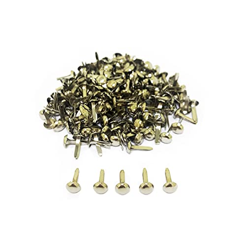 OTCRAFT 200 Stück Mini-Stiftverschlüsse aus Metall mit Aufbewahrungskoffer, 0,6 x 1,1 cm runde Stäbe für Papier, Scrapbooking, Handwerk, DIY-Projekte von OTCRAFT