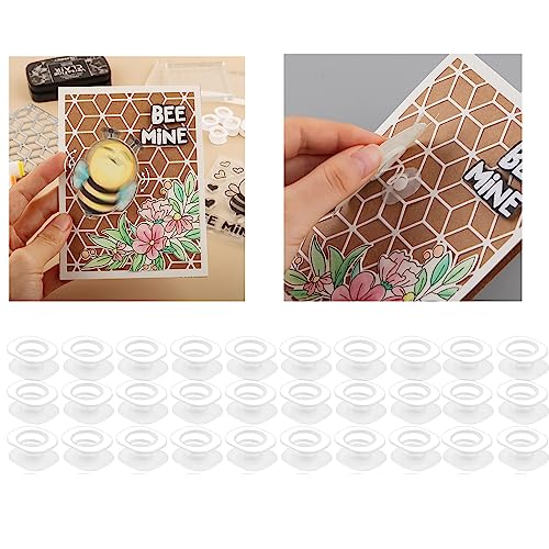 OTCRAFT Mini-Action-Wackel-Set, selbstklebende Federn, kleine Wobbler, für Kartenherstellung, DIY, Scrapbooking, Kunstprojekte, Handarbeit, Scrapbooking, Verzierungen, 30 Stück von OTCRAFT