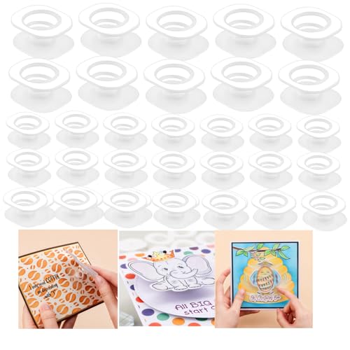 OTCRAFT Mini- und Standard-Action-Wobbler, selbstklebende Federn, kleine Wobbler, für Kartenherstellung, DIY, Scrapbooking, Kunstprojekte, Handarbeit, Scrapbooking, Verzierungen (2 Größen) von OTCRAFT