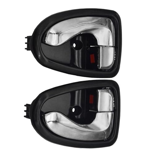 OTDQS 2 Stücke Innen Türgriff Vorne Hinten Links Rechts Für Hyundai Für Accent 2000 2001 2002 2003 2004 2005 2006 82610-25000 Ersatz(Black Chrome) von OTDQS