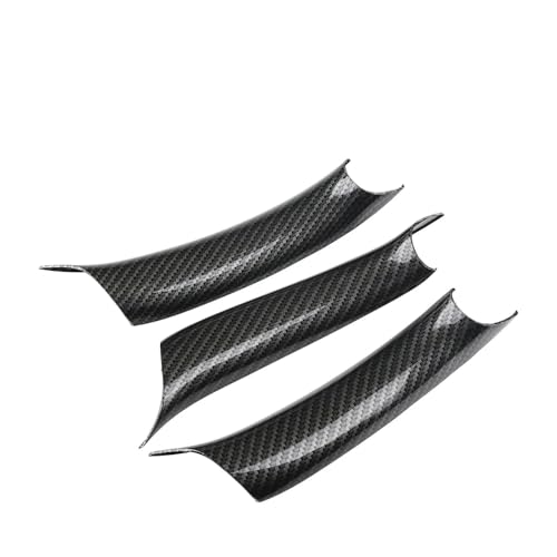OTDQS 3-teiliges Set Schwarze Kohlefaser-Textur Auto-Innentürgriffabdeckung Für BM&W X5 F15 X6 F16 F85 F86 2014 2015–2018 Ersatz(Carbon Fibre) von OTDQS