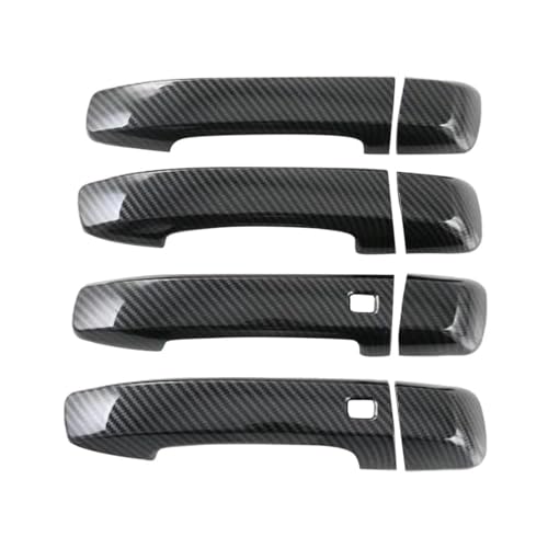 OTDQS 4 PCS Carbon Fiber Außentürgriff Abdeckung Trim Decorator Aufkleber Für Kia Für MOHAVE 2020 2021 2022 Zubehör Ersatz von OTDQS