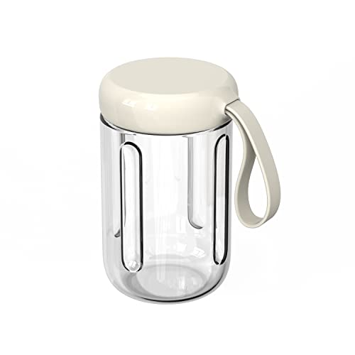 Mixbecher für OTE Blender, 400 ml Mixbecher, 14oz Smoothie Becher, Mason Jars, Tumbler, Material, Transparent, Tropffest, Geruchsneutral, BPA-frei, Weiß von OTE