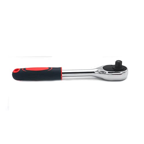 1/4 "3/8" 1/2 & Queotheheit Drehmomentratze Ratchet-Schraubenschlüssel 24 Zähne Schnellspanner breites Gebrauchte professionelle Handwerkzeug Chromstahl,Langlebig(Straight Handle,1-2-Inch) von OTENC
