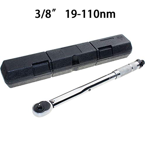 1 Stück Preset Drehmomentschlüssel 1/4 "3/8" Quadratantrieb 5-25/19-110N.M Zweiwege präziser Ratschenschlüssel,Langlebig(19-110Nm) von OTENC