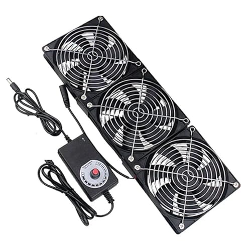 120 mm 3000 U/min Lüfterkühlung mit Controller 12 cm 12 V BTC-Maschinengehäuse Workstation-Schrank Kühler Serverlüfter,Haltbarkeit(3 Fan) von OTENC