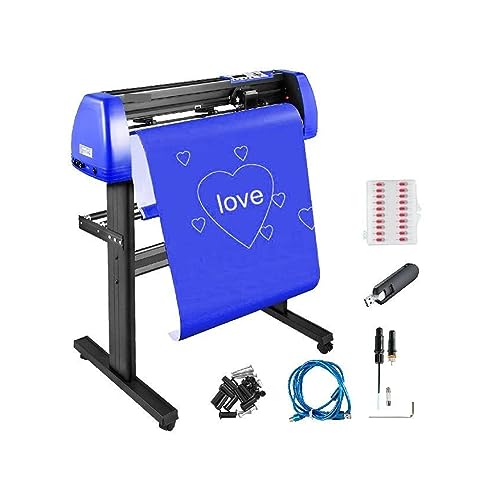 28-Zoll-Vinylplotter-Schilderschneidemaschine, Software, Signmaster, Windows-kompatibles System, 20 Klingen, LCD, Schwarz, for Basteln,Zeitersparnis von OTENC