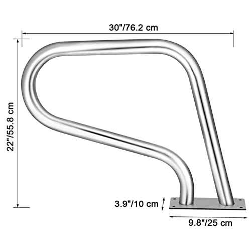 30-55 "x22-32" Schwimmbad Handläufe mit 4ft Grip Cover Humanized Design & M8 Bohrer Bit Poolgeländer Leiter Treppenschiene,Effiziente Ausrüstung(30x22 inch) von OTENC