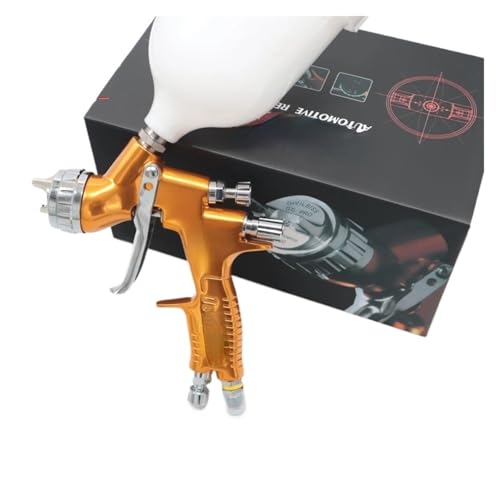 Auto-Spritzpistole - Schwarze Lackierpistole mit 1,3-mm-Düse Air Airbrush Verbessert das Finish(T110 1.3mm) von OTENC