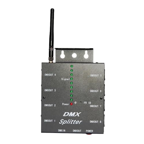 DMX-Controller DMX Splitter Ports Kanäle 3Pin Optische Itribution Verstärker for DJ Disco Hochzeit DMX Bühne Beleuchtung Wirkung für Vielseitigkeit(Noir) von OTENC