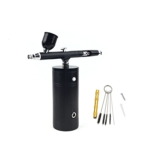 Farbsprühgerät, Beste drahtlose Airbrush-Kit Automobilauto Modell Skala Schnurlose Spray for automatische Körpermalerei Maschine pneumatisches Werkzeug,Gleichmäßiges Sprühen(Part B Black) von OTENC
