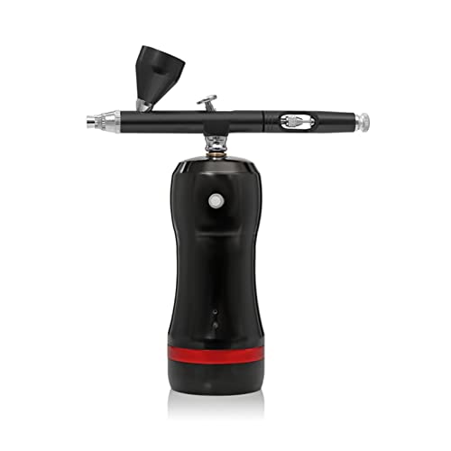Farbsprühgerät, Easy Use Airbrush mit Kompressor Kit Schnurlose elektrische Mini High Power Dual Action Luftbürste Große Kapazität Tintenschale Spritzpistole,Gleichmäßiges Sprühen(HB08 Black A) Farbsprühgerät, Easy Use Airbrush mit Kompressor Kit Schnurlose elektrische Mini High Power Dual Action Luftbürste Große Kapazität Tintenschale Spritzpistole,Gleichmäßiges Sprühen(HB08 Black A) von OTENC