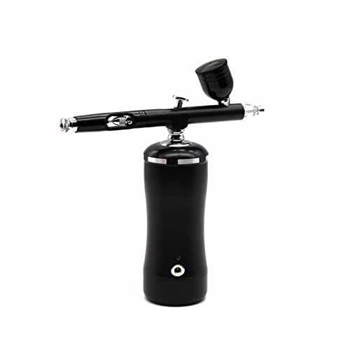 Farbsprühgerät, Mini Airbrush Compressor Smart Kit Sauerstoff Infusionsgerät Dual Action Stift Sunless Bräunung temporärer Tätowierung Sprühlack-Werkzeuge,Gleichmäßiges Sprühen(Part A Black) Farbsprühgerät, Mini Airbrush Compressor Smart Kit Sauerstoff Infusionsgerät Dual Action Stift Sunless Bräunung temporärer Tätowierung Sprühlack-Werkzeuge,Gleichmäßiges Sprühen(Part A Black) von OTENC