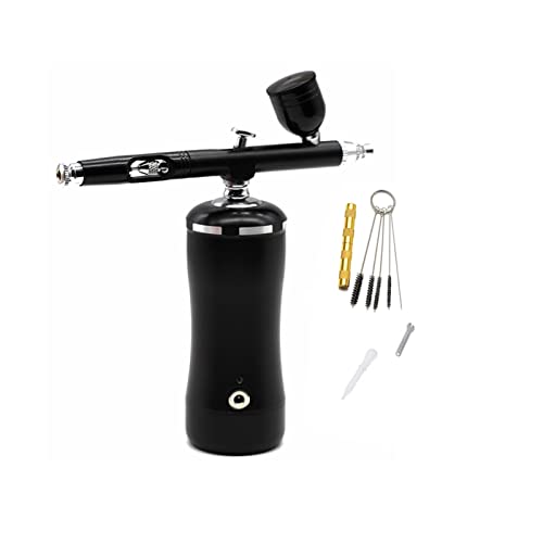 Farbsprühgerät, Mini Airbrush Compressor Smart Kit Sauerstoff Infusionsgerät Dual Action Stift Sunless Bräunung temporärer Tätowierung Sprühlack-Werkzeuge,Gleichmäßiges Sprühen(Part B Black) Farbsprühgerät, Mini Airbrush Compressor Smart Kit Sauerstoff Infusionsgerät Dual Action Stift Sunless Bräunung temporärer Tätowierung Sprühlack-Werkzeuge,Gleichmäßiges Sprühen(Part B Black) von OTENC