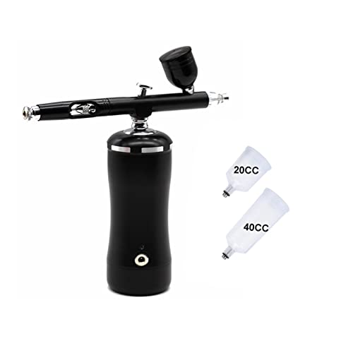Farbsprühgerät, Mini Airbrush Compressor Smart Kit Sauerstoff Infusionsgerät Dual Action Stift Sunless Bräunung temporärer Tätowierung Sprühlack-Werkzeuge,Gleichmäßiges Sprühen(Part C Black) Farbsprühgerät, Mini Airbrush Compressor Smart Kit Sauerstoff Infusionsgerät Dual Action Stift Sunless Bräunung temporärer Tätowierung Sprühlack-Werkzeuge,Gleichmäßiges Sprühen(Part C Black) von OTENC