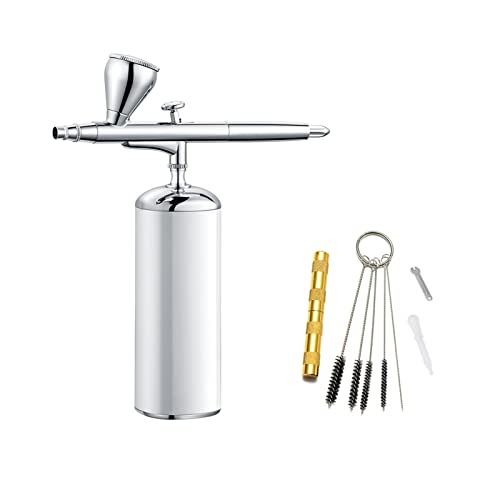 Farbsprühgerät, Smart Air Pinsel Compressor Kit Silent Persönliche Schnurlose Magie Gravity Pens Airbrush Tan Master Craft Art Design Pneumatisches Werkzeug,Gleichmäßiges Sprühen(Part B White) von OTENC
