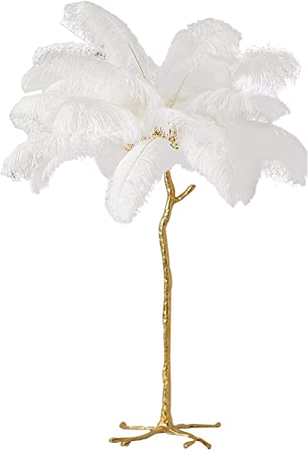 Federlampe, 1,7 m Feder-Stehlampe for Wohnzimmer, moderne Luxus-Stehlampe aus echtem Straußenharz, romantische Prinzessin-Schlafzimmer-Stehlampe for Schlafzimmer, Wohnzimmer, Büro, Innendekoration für von OTENC
