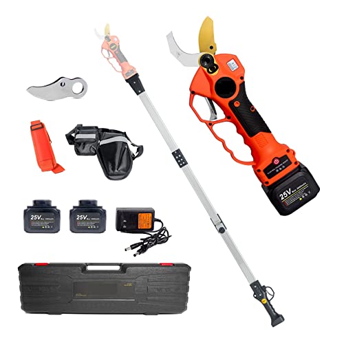 Gartenscheren, 25 V 40 mm Akku-Elektroschere mit Reach Extender 5-Zoll-Kettensägen-Bonsai-Zweigschneider,Präzisionsschneiden(Shears Pole) von OTENC