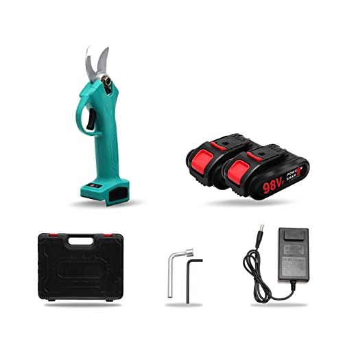 Gartenscheren, 98Vf Elektrische Akku-Gartenschere mit 2PC 9700mAh Lithium-Ionen-Akku Effizientes Obstbaum-Bonsai-Schneidwerkzeug,Präzisionsschneiden(Blue) von OTENC