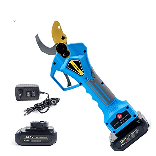 Gartenscheren, Elektrische Astschere 400 W bürstenlose Akku-Gartenschere Lithiumbetriebener Obstbaum-Bonsai-Schnitt mit 2 Batterien,Präzisionsschneiden(16.8V) von OTENC