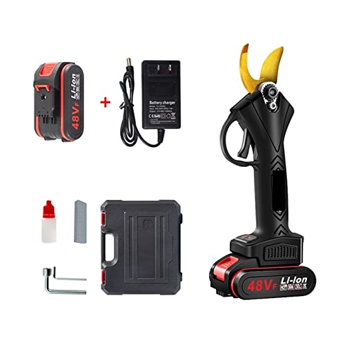 Gartenscheren, Professionelle kabellose elektrische Baumschere 48vf Lithium-Batterie mit großer Kapazität for Baumbeschneidung Elektrische Scheren,Präzisionsschneiden(Noir) von OTENC