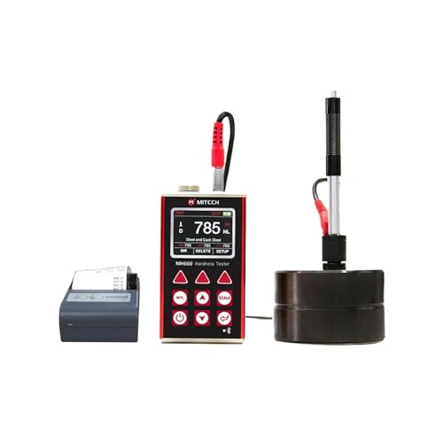 Härteprüfgerät, Tragbarer Leeb-Härteprüfer MH660, Durometer, Messbereich 170–960HLD, Mit Optionalem Bluetooth-Thermodrucker Zur Kalibrierung(No printer) von OTENC