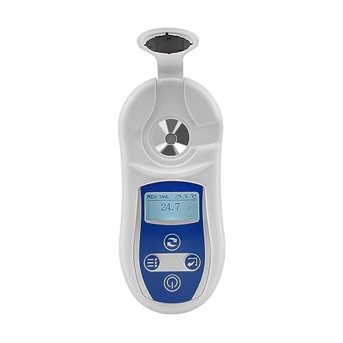 Honigrefraktometer, 0-53% Zucker Auto Refraktometer Tester Messgerät for Obst Gemüse Saft mit Kalibrierungsnummer Zucker Hydrometer optisch von OTENC