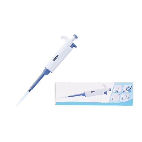 Mikropipette, Laborpipette 100-1000ulEinzelkanal-Digitalmikropipette Einstellbare Kunststoffpipette Laborausrüstung mit Pipettenspitzen(0.1-2.5ul) von OTENC
