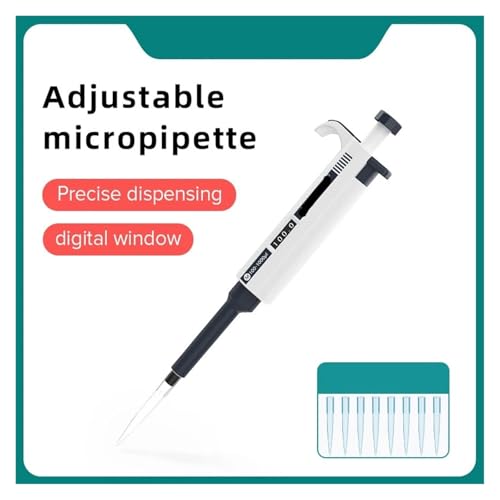 Mikropipette, Laborpipette Kunststoff Einkanal Digital Einstellbare Mikropipette Laborgeräte Mit Pipettenspitzen(0.1-2.5ul) von OTENC