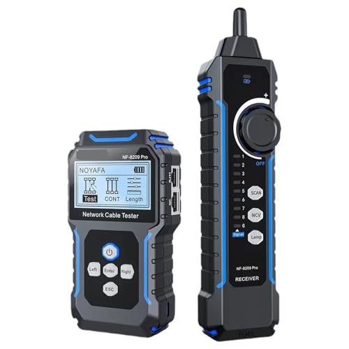 OTDR-Tester NF-8209Pro Digitaler RJ45 RJ11-Kabeltester mit POE-Testfunktion, Dual-Modus-Test, Wiremap- und Scanfunktion von OTENC