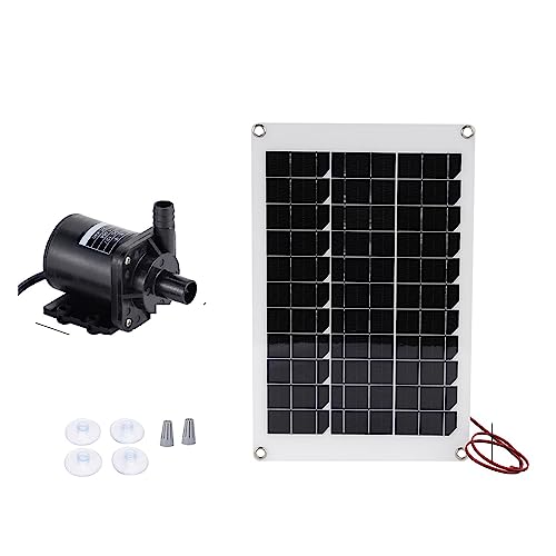 OTENC Solar-Springbrunnenpumpe, 50W Solar Panel Bürstenlose Solar Power Wasserpumpe Set Ultra-leise Tauch Wasser Sprinkler Pool Teich Garten Brunnen Decor(Solar Panel) von OTENC