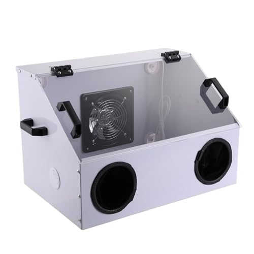 Polierstaubbehälter, dichte Abdeckung box, Metallschleif-Polierbox Einteili Poliermittel dichte Abdeckung Mit LED-Licht(ME18K) von OTENC